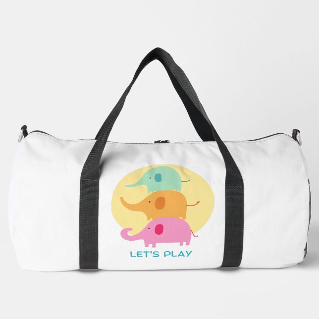 elephant , let's play duffle bag (Front)