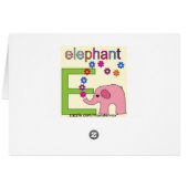 Elephant Letter E Cards (Back Horizontal)