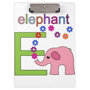 Elephant Letter E Clipboard