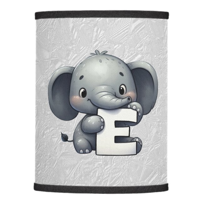 Elephant Letter E Lamp Shade (Front)