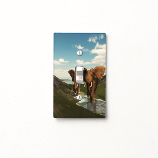 Elephant Light Switch Cover (In Situ)