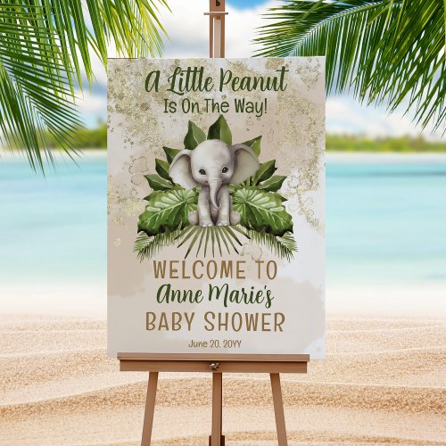 Elephant Little Peanut Is On The Way Baby Shower Foam Board