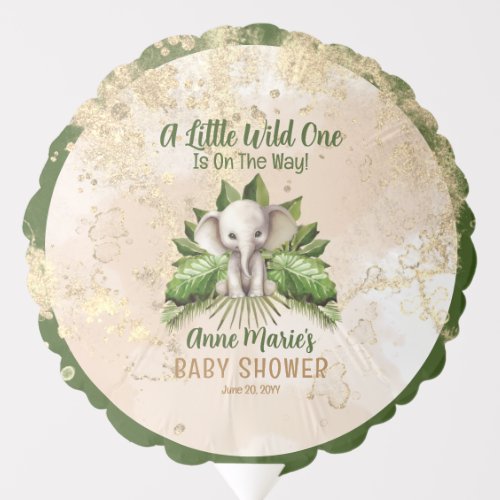 Elephant Little Wild One Is On The Way Baby Shower Balloon