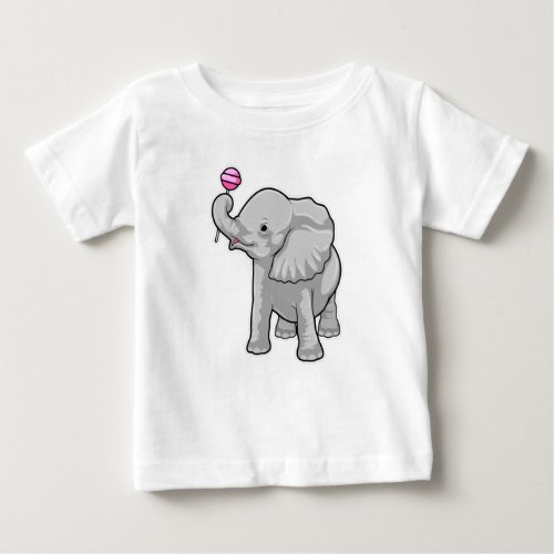 Elephant Lollipop Baby T_Shirt