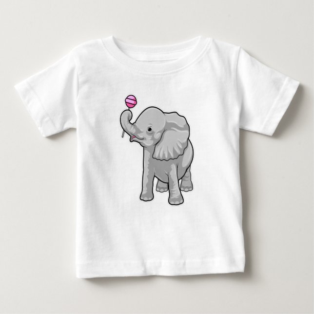 Elephant Lollipop Baby T-Shirt (Front)