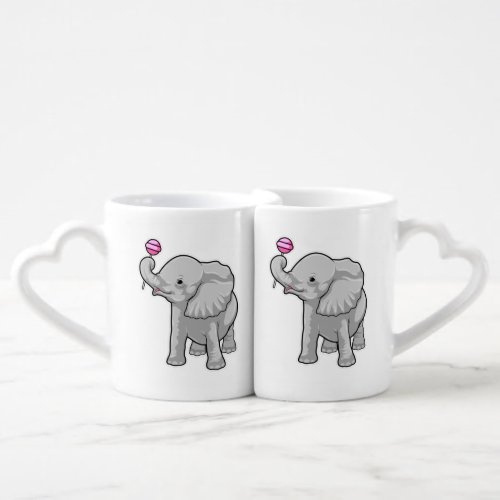 Elephant Lollipop Coffee Mug Set