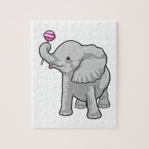 Elephant Lollipop Jigsaw Puzzle