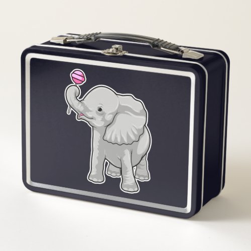Elephant Lollipop Metal Lunch Box