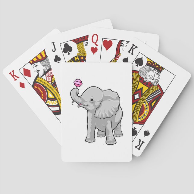 Elephant Lollipop Poker Cards (Back)