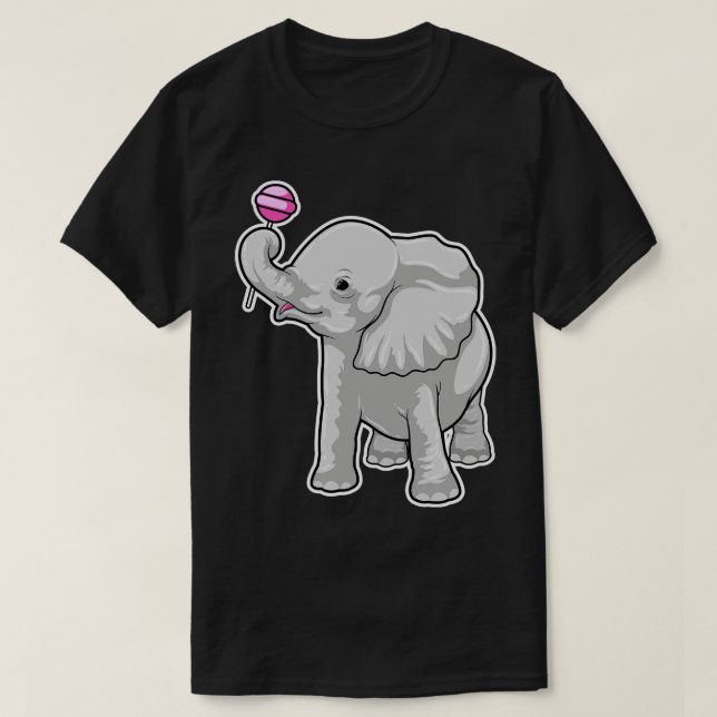 Elephant Lollipop T-Shirt (Design Front)