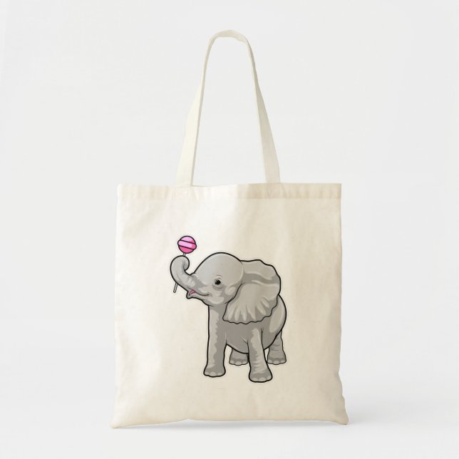 Elephant Lollipop Tote Bag (Front)