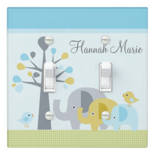 Elephant Love Baby Nursery Switch Plate