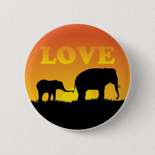 Elephant Love Button
