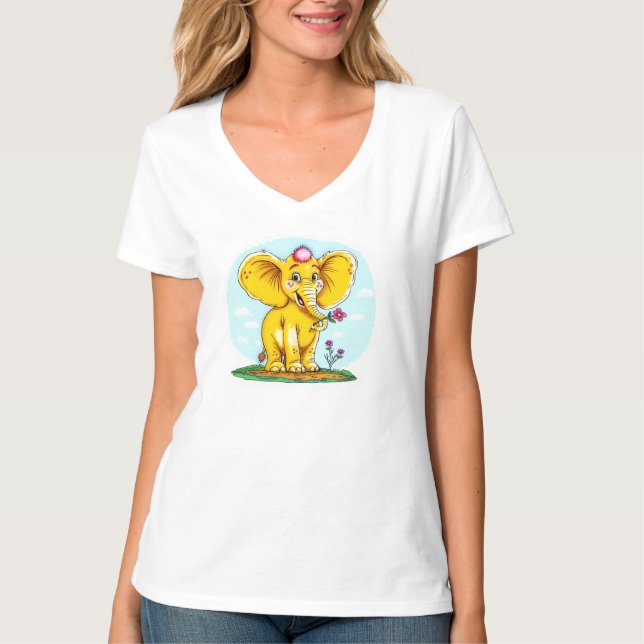Elephant Love – Cute & Comfort Women's T-Shirt (Front)