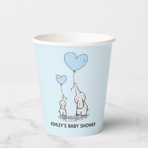 Elephant Love Design Paper Cups