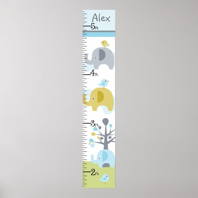 Elephant Love Growth Chart Keep at 8x44! (Front)