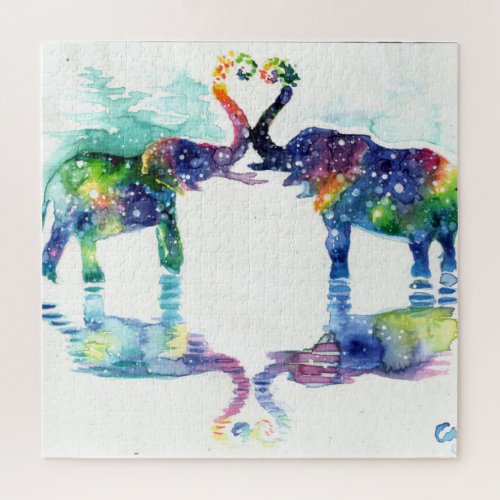 Elephant love jigsaw puzzle