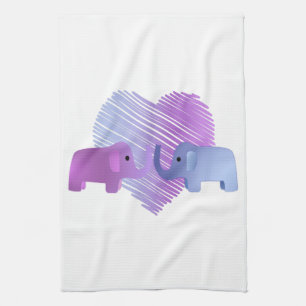 Elephant Love Kitchen Towel
