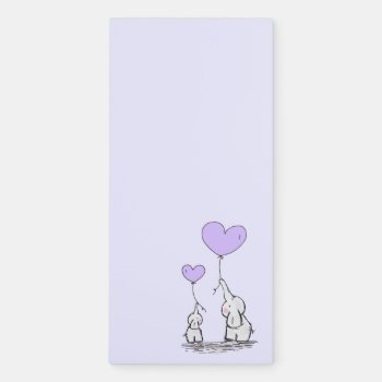 Elephant Love Magnetic Notepad by SjasisDesignSpace at Zazzle