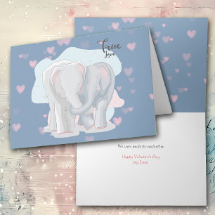 Elephant Love Romantic Valentine Card