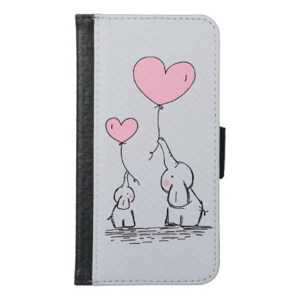 Elephant Love Samsung Galaxy S6 Wallet Case