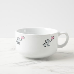 Elephant love soup bowl mug