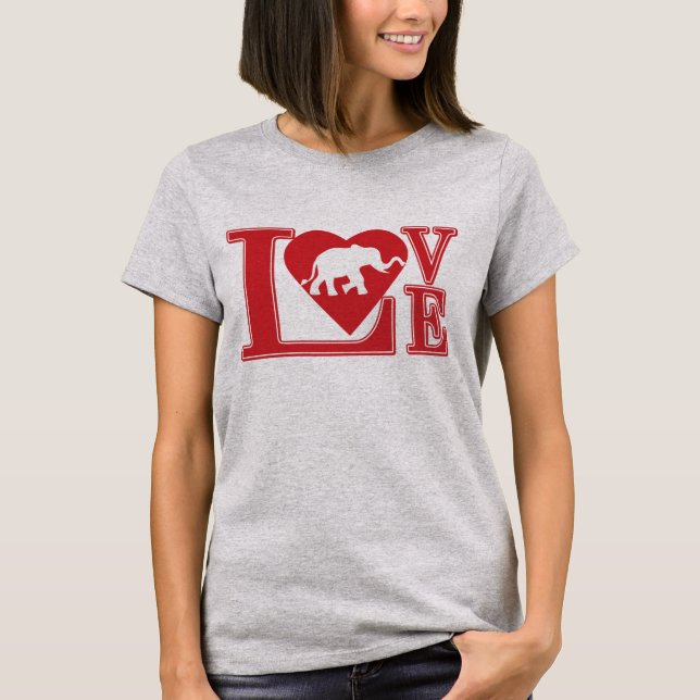 elephant love T-Shirt (Front)