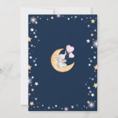 Elephant Love You To the Moon and Back Baby Shower Invitation (Back)