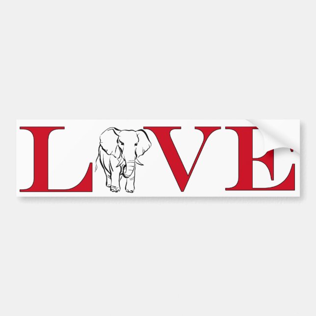 Elephant Lover Bumpersticker Bumper Sticker (Front)