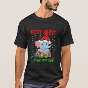 Elephant Lover Xmas Lights Santa Hat Elephant Chri T-Shirt