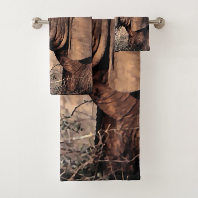 Elephant Lovers Bath Towel Set (Insitu)