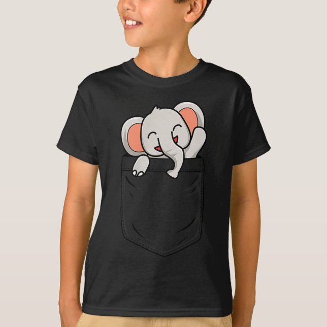 Elephant Lovers Cute Funny Elephant In Cket  T-Shirt (Front)