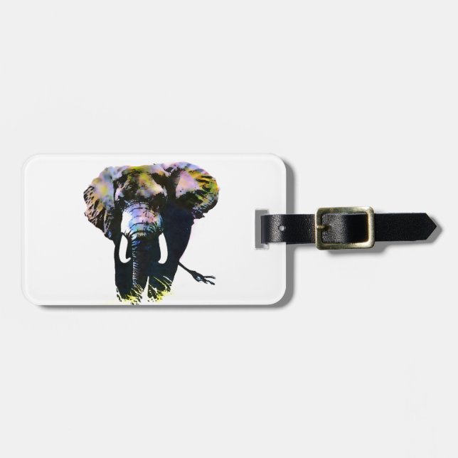 Elephant Luggage Tag (Front Horizontal)