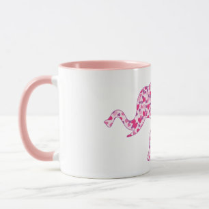 Elephant made up of Little Pink Hearts Mug