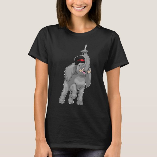 Elephant Magician Magic wand T-Shirt (Front)