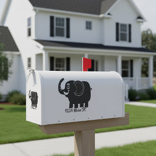 Elephant mailbox sticker