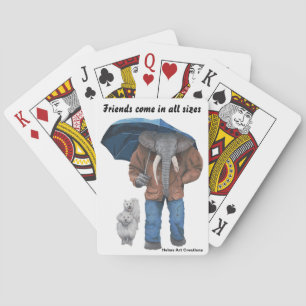 Elephant Man Walking Dogs Fantasy Playing Cards