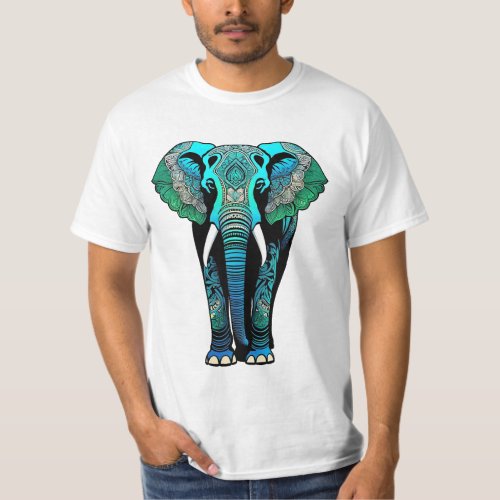 Elephant Mandala Silhouette T_Shirt
