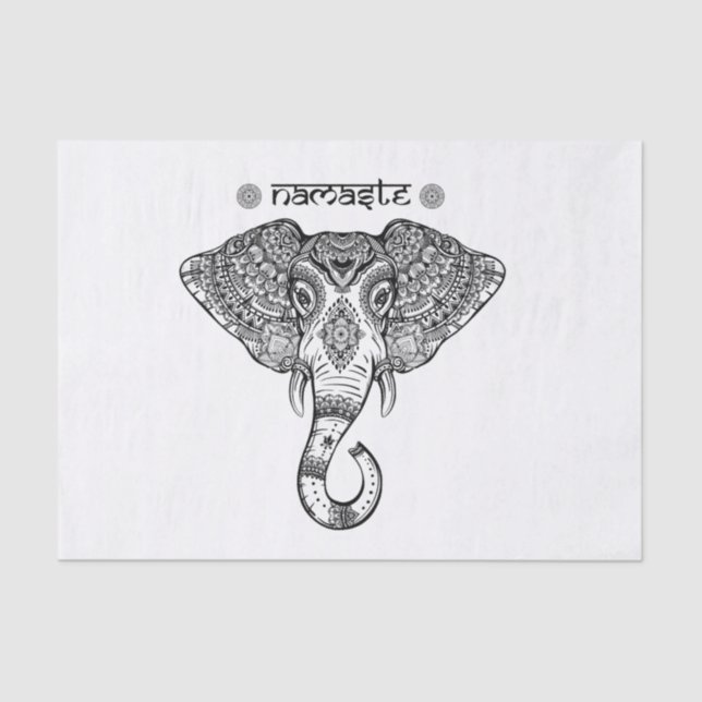Elephant Mandala tissue paper (Front)