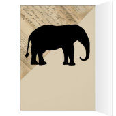 Elephant March on1860's Deed Ephemera Card Vintage (Inside (Left))
