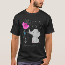 Elephant Melanoma Awareness Melanoma Ribbon Gifts T-Shirt