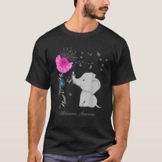 Elephant Melanoma Awareness Melanoma Ribbon Gifts T-Shirt