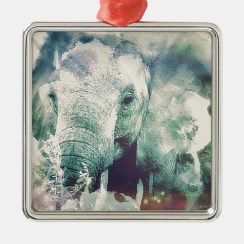 Elephant Metal Ornament