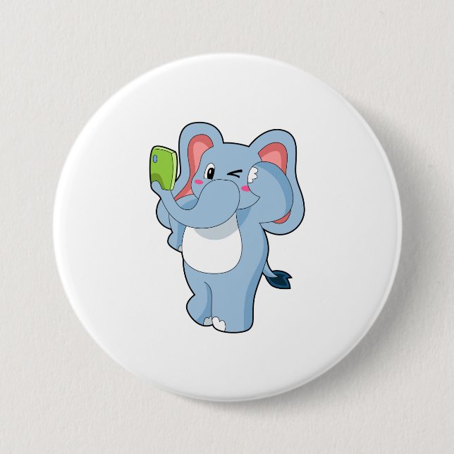 Elephant Mobile Button (Front)