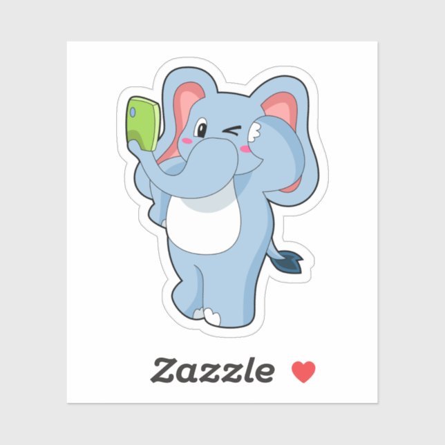 Elephant Mobile Sticker (Sheet)