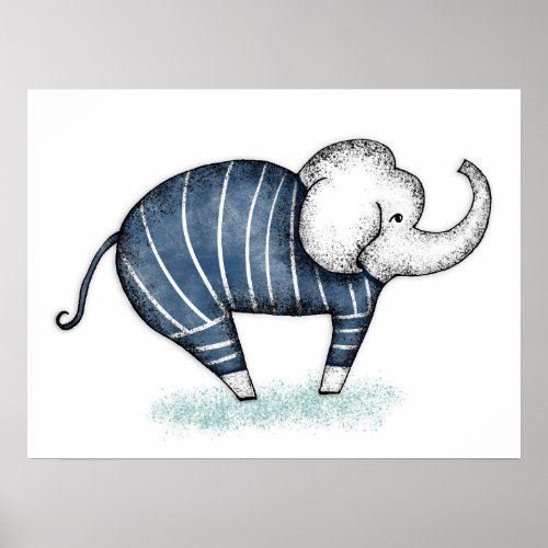 Elephant Models Swimming Costume Poster Wall Art