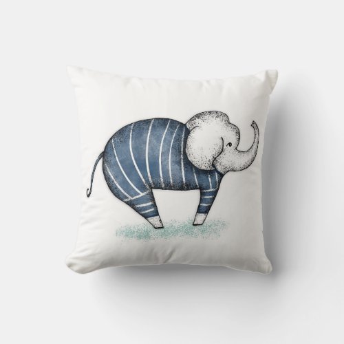 Elephant Models Swimming Costume Throw Pillow