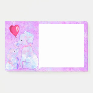 Elephant Mom and Baby Sticky Notes