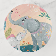 Elephant Mom and Baby