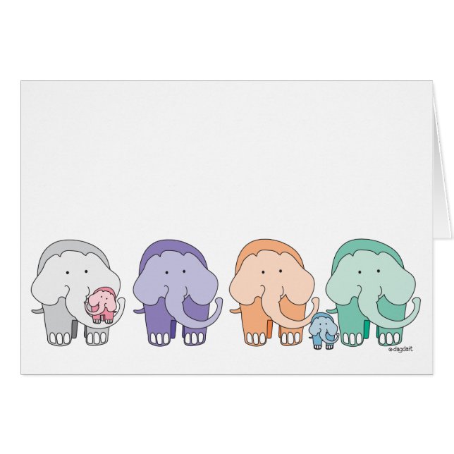 Elephant Moms Cards (Front Horizontal)